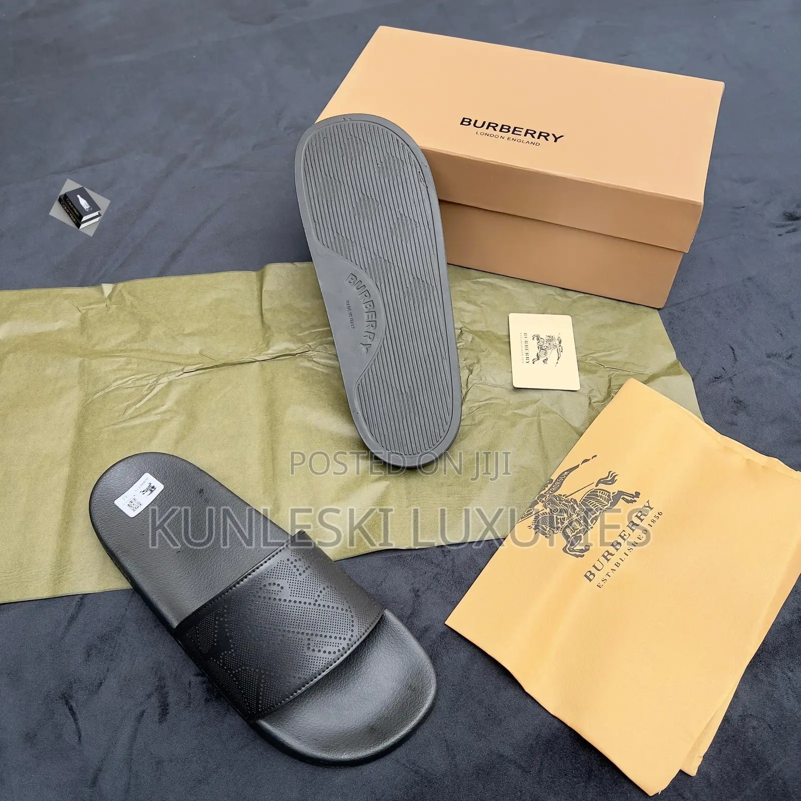 Original Burberry Leather Slides