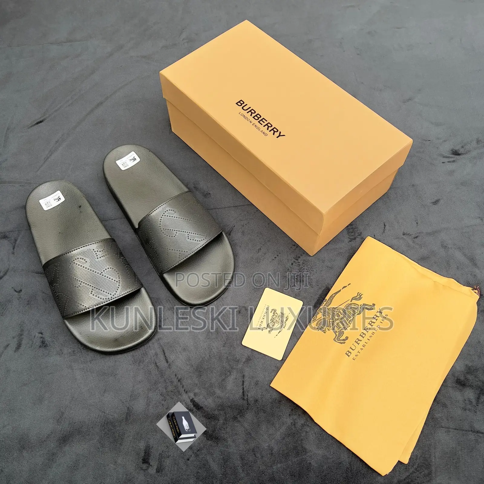 Original Burberry Leather Slides