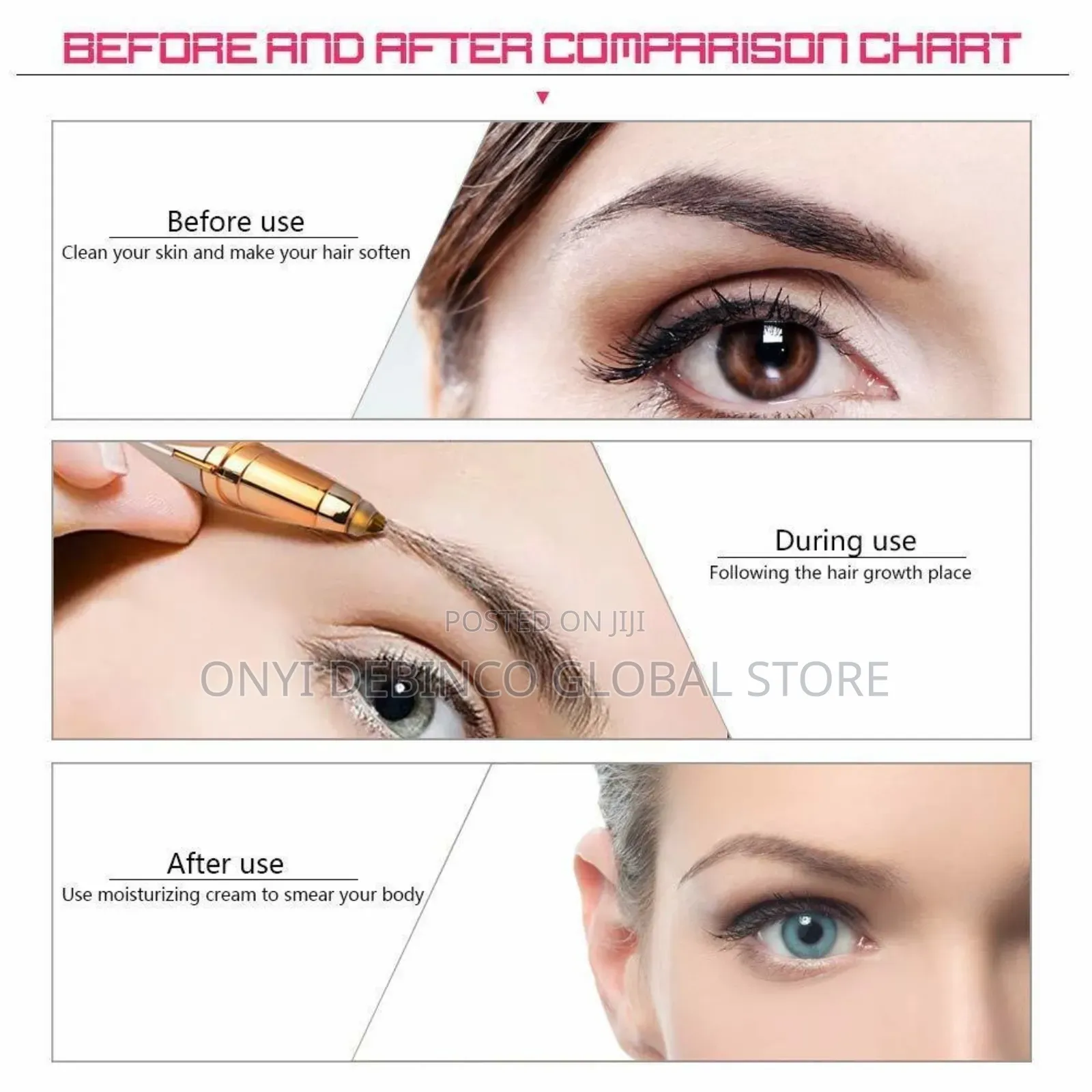 Rechargeable Eyebrow Shaver Trimmer Painless Hair Remover