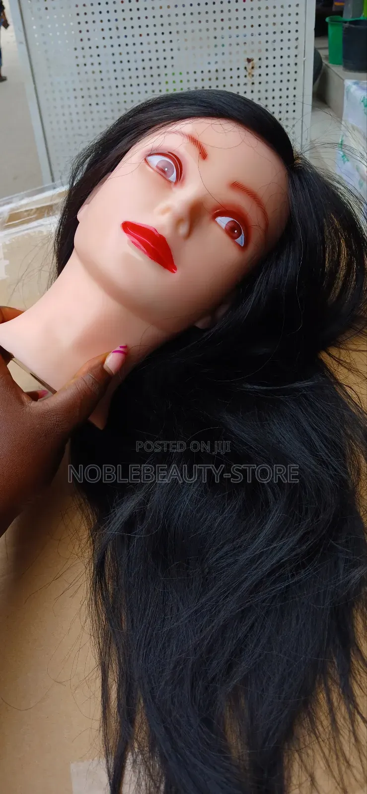 Gold, Black And Wine Colour Original Human Hair Dummy