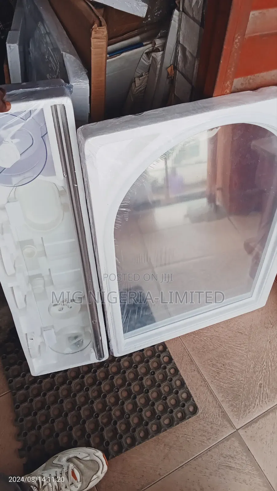 Big Bathroom Mirror Accessories White and Blue,50cmx75cm