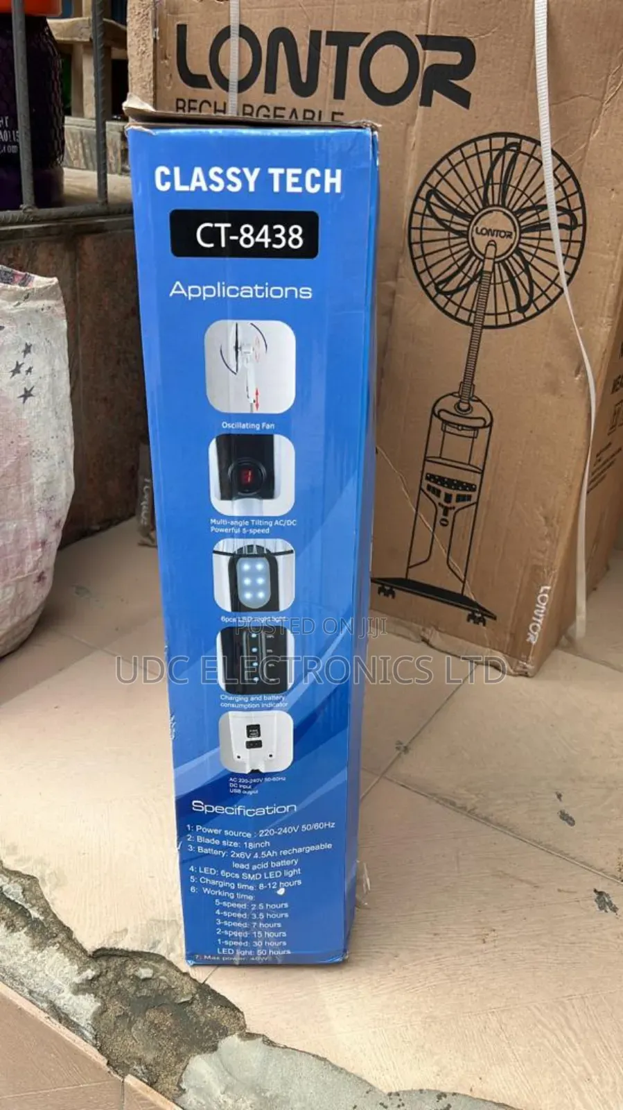 Original Classy Tech Rechargeable Fan