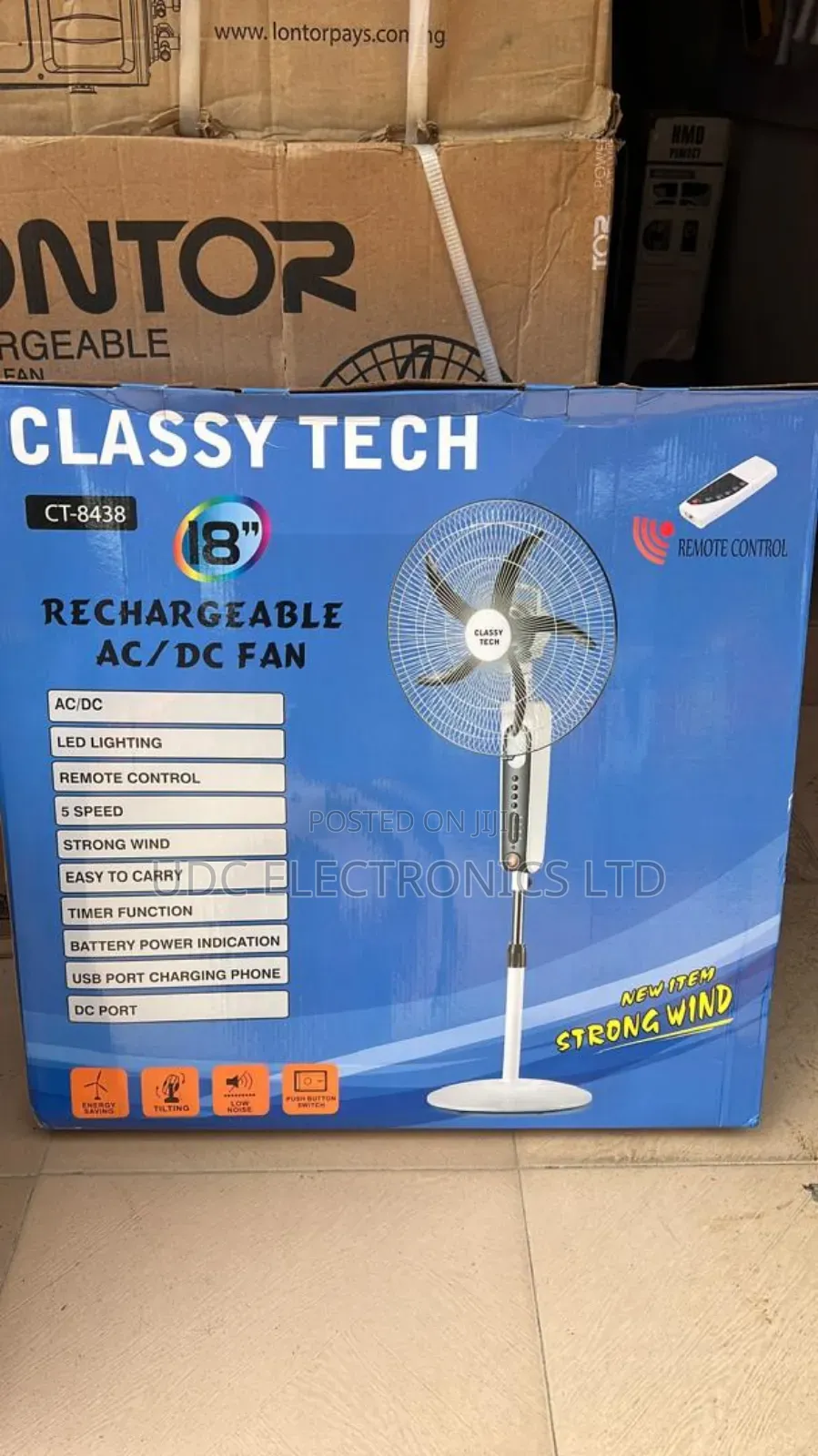Original Classy Tech Rechargeable Fan