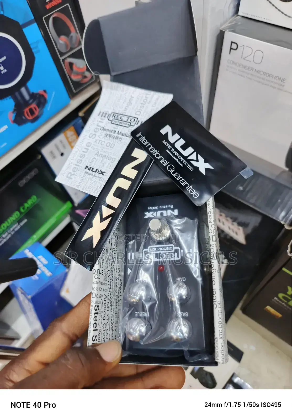 NUX Recto Drive Pedal From the Reissue Series Bass Guitar Ef