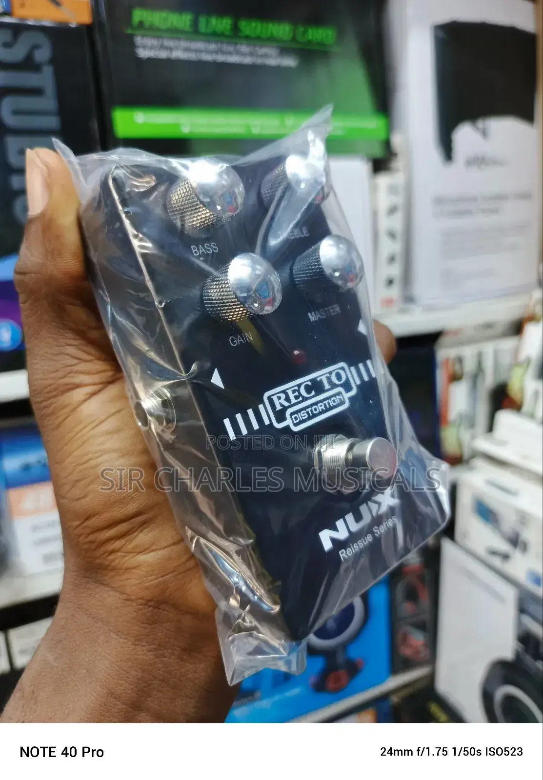 NUX Recto Drive Pedal From the Reissue Series Bass Guitar Ef