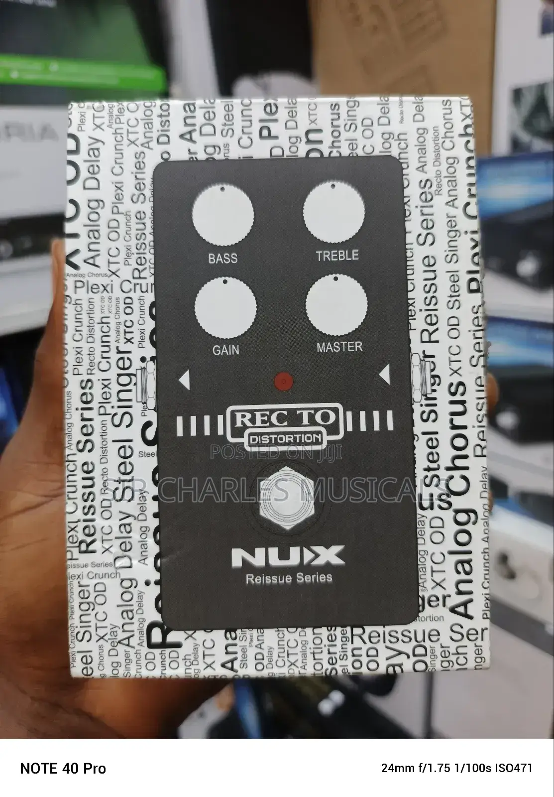 NUX Recto Drive Pedal From the Reissue Series Bass Guitar Ef