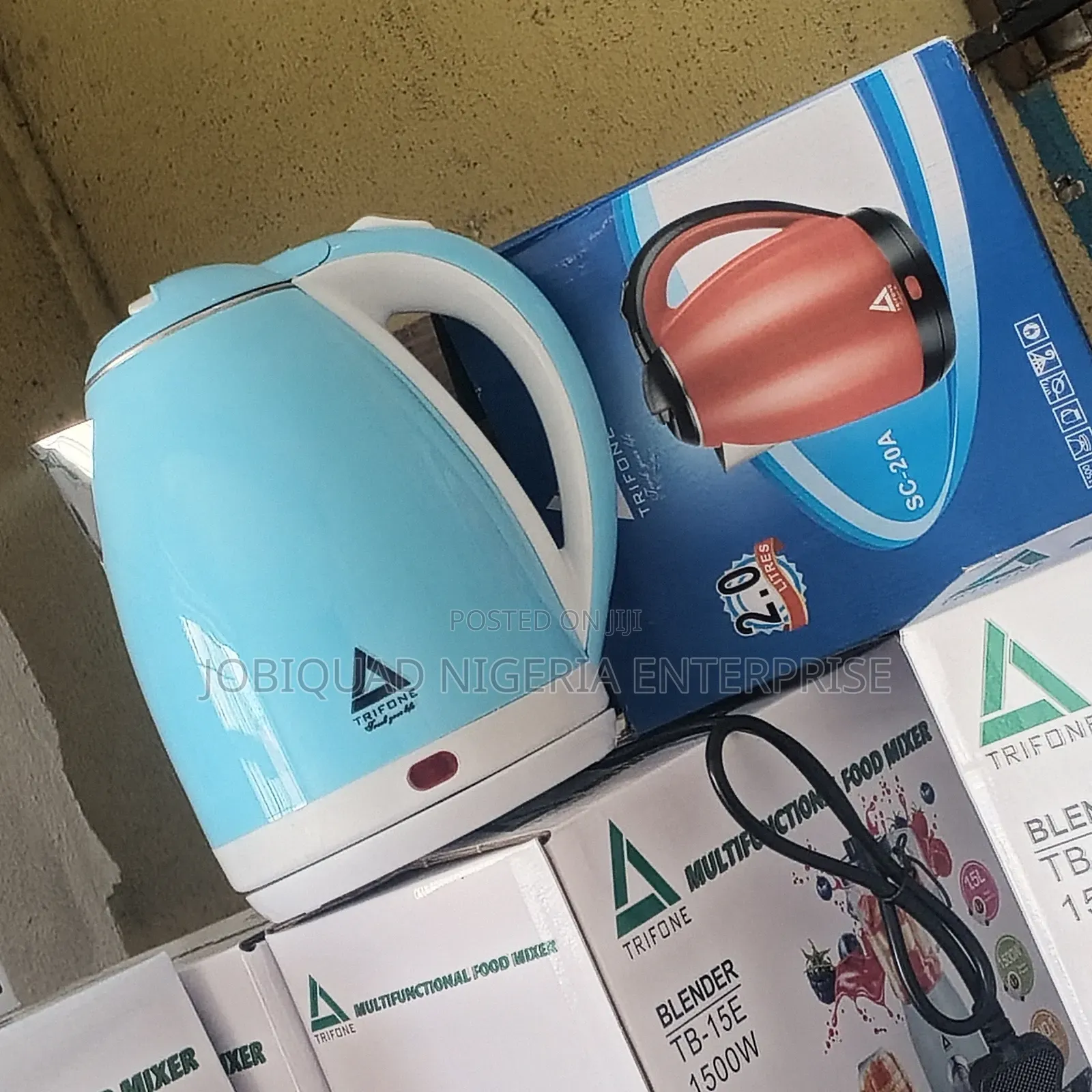 Electronic Cordless Jug Kettle Metallic Blue Color 2 Litres