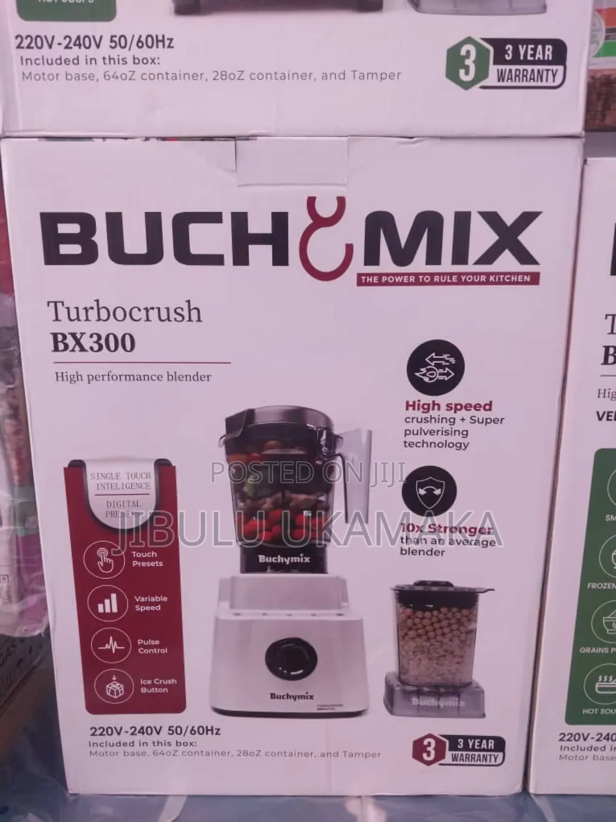 Turbocrush Premium Blender- 2l/3l,2200w(Bx300) Silver