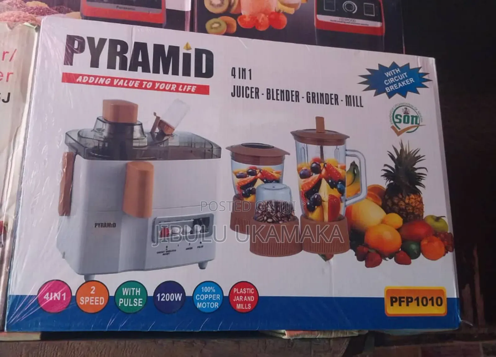 4 in 1 Blender, Juice Extractor, Grinder With Mill-600w