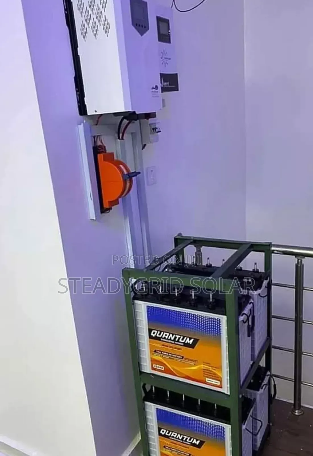 Neatly Installed 5kva Solar Powered Inverter Installation