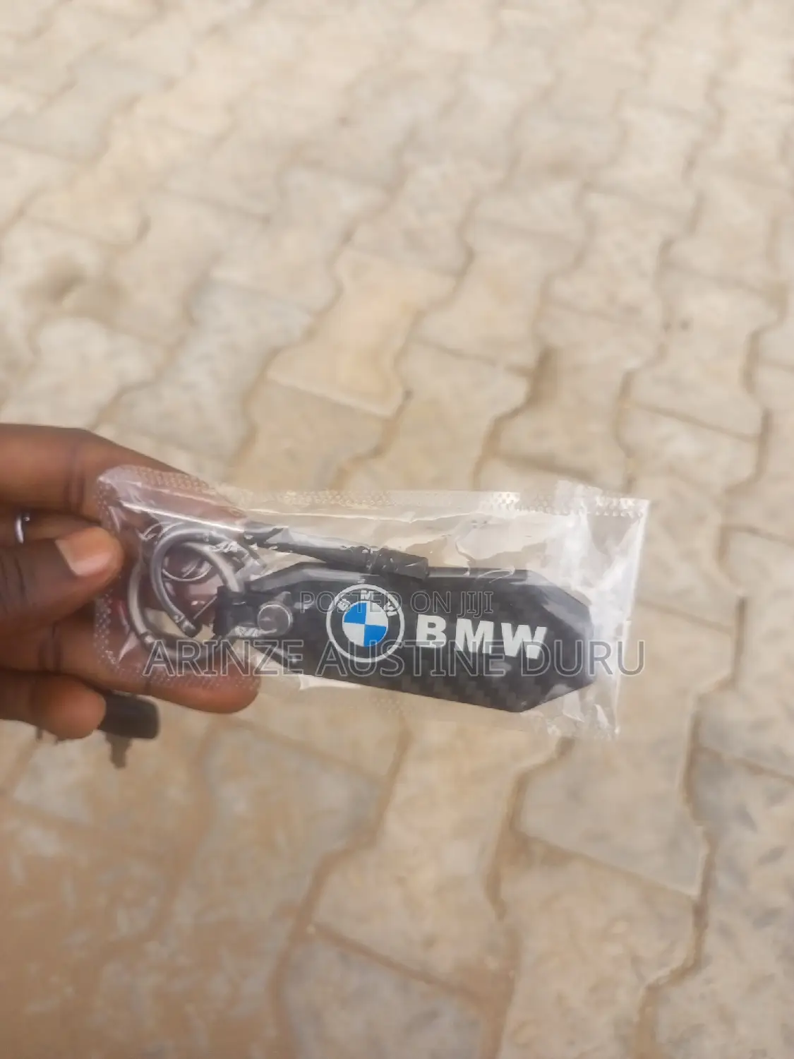 Key Holder With Leather Strap - BMW
