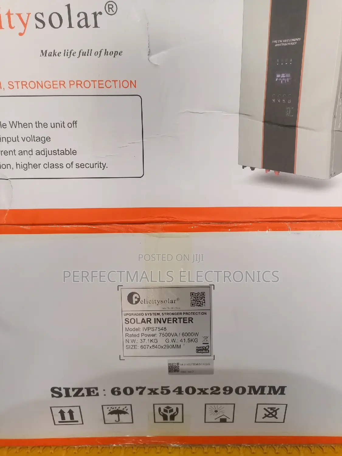 Felicity 7.5KVA 48V Pure Sine Wave Non Hybrid Solar Inverter
