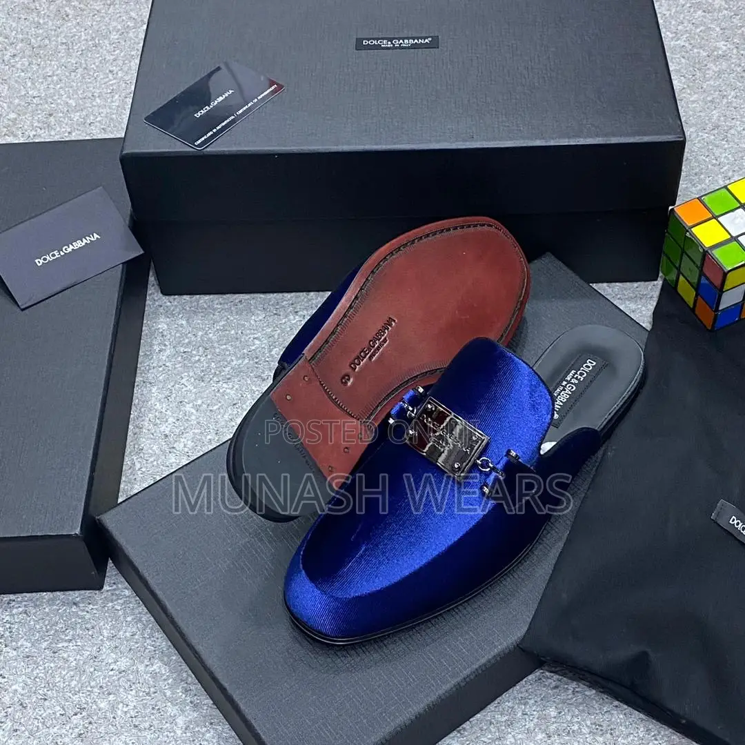Luxury D G Velvet Italian Half Shoe
