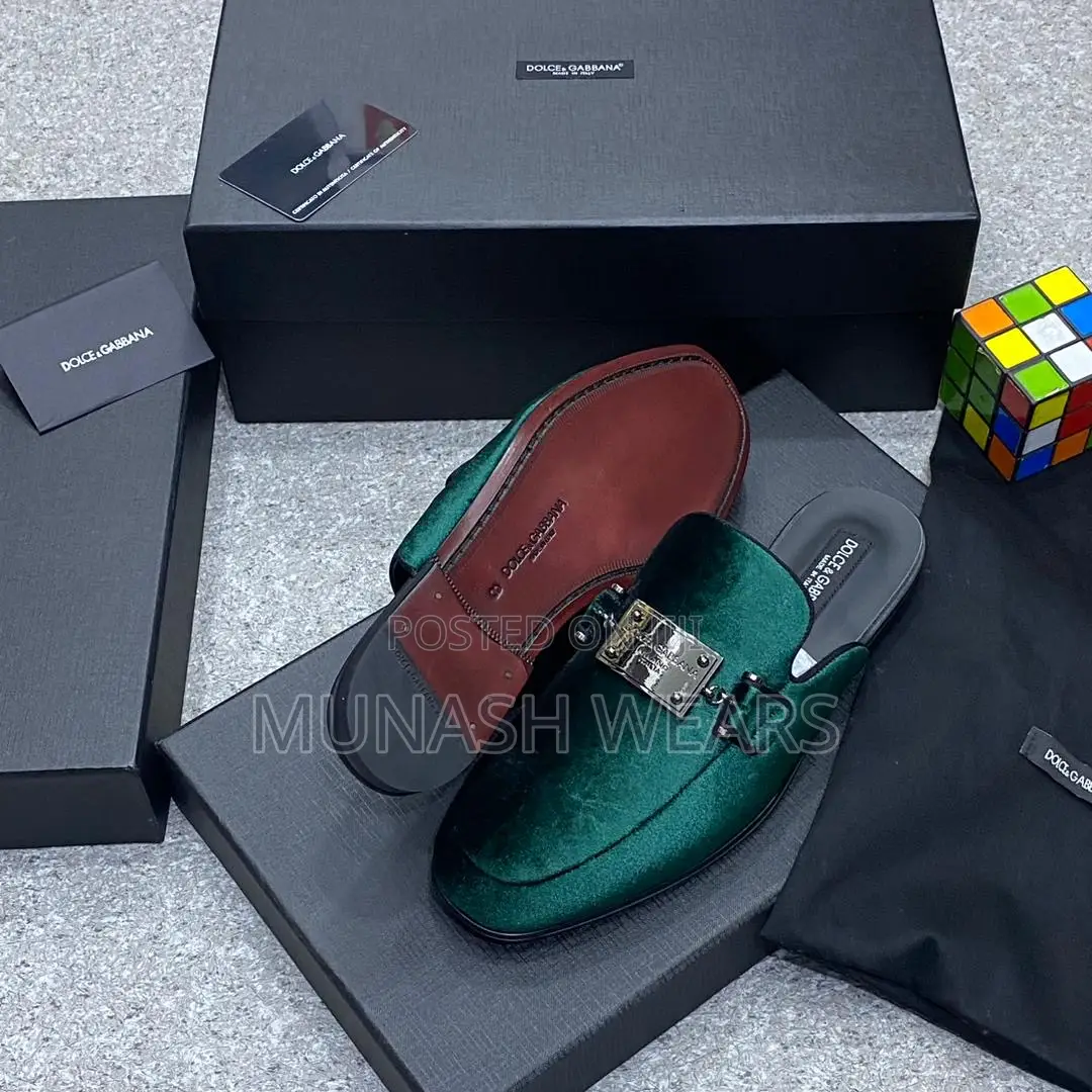 Luxury D G Velvet Italian Half Shoe