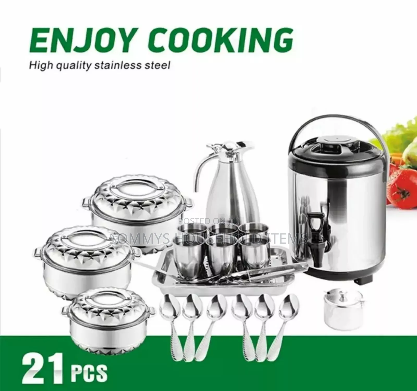 21pc All in One Stainless Steel Cookware Set