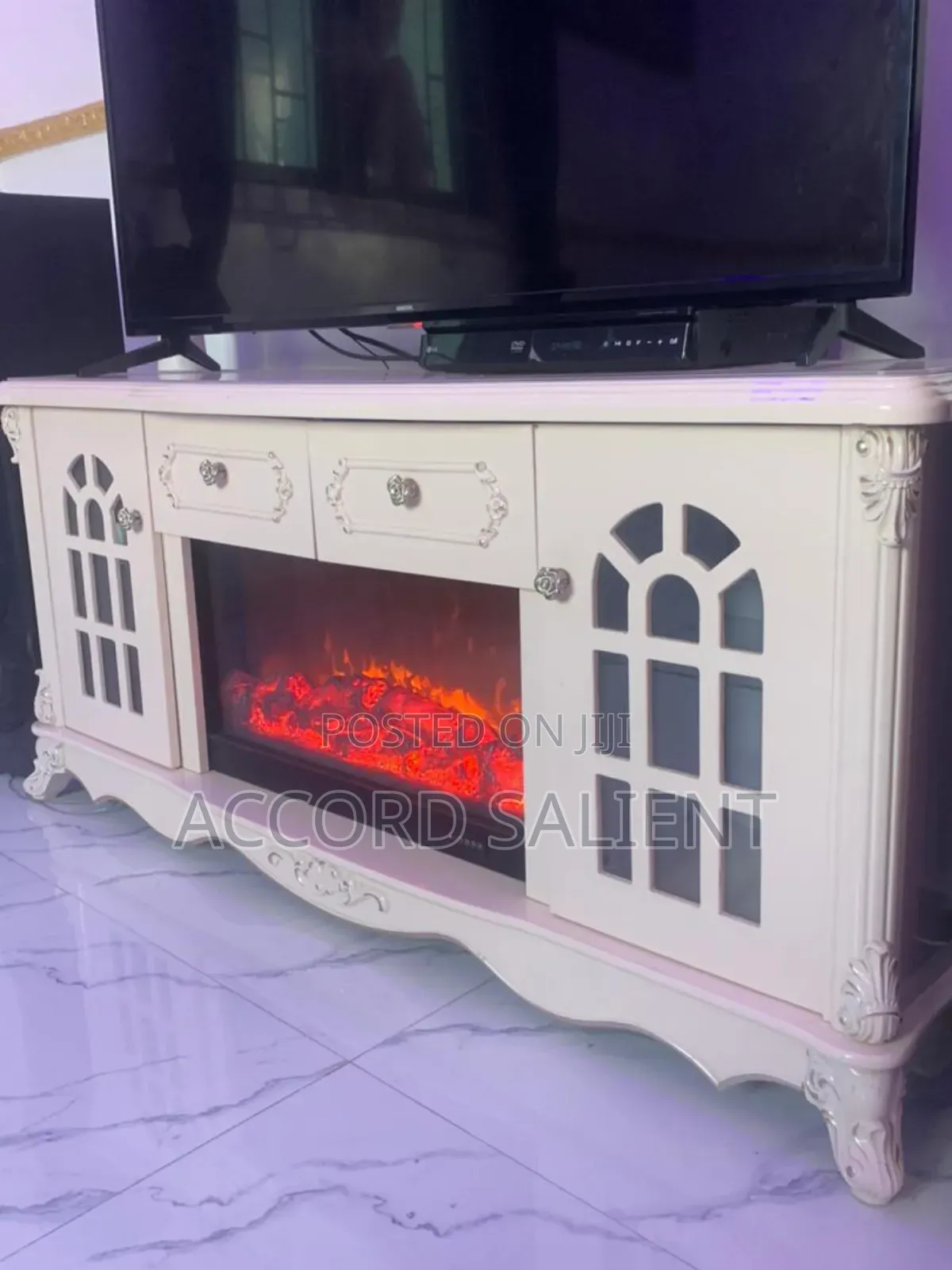 Foreign Fireplace TV Stand