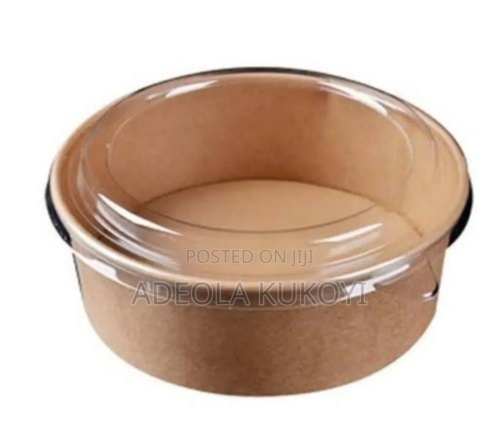 500ml Round Kraft Bowl With Lid - 1000pcs