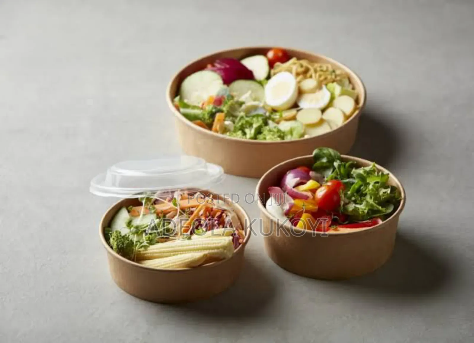500ml Round Kraft Bowl With Lid - 1000pcs