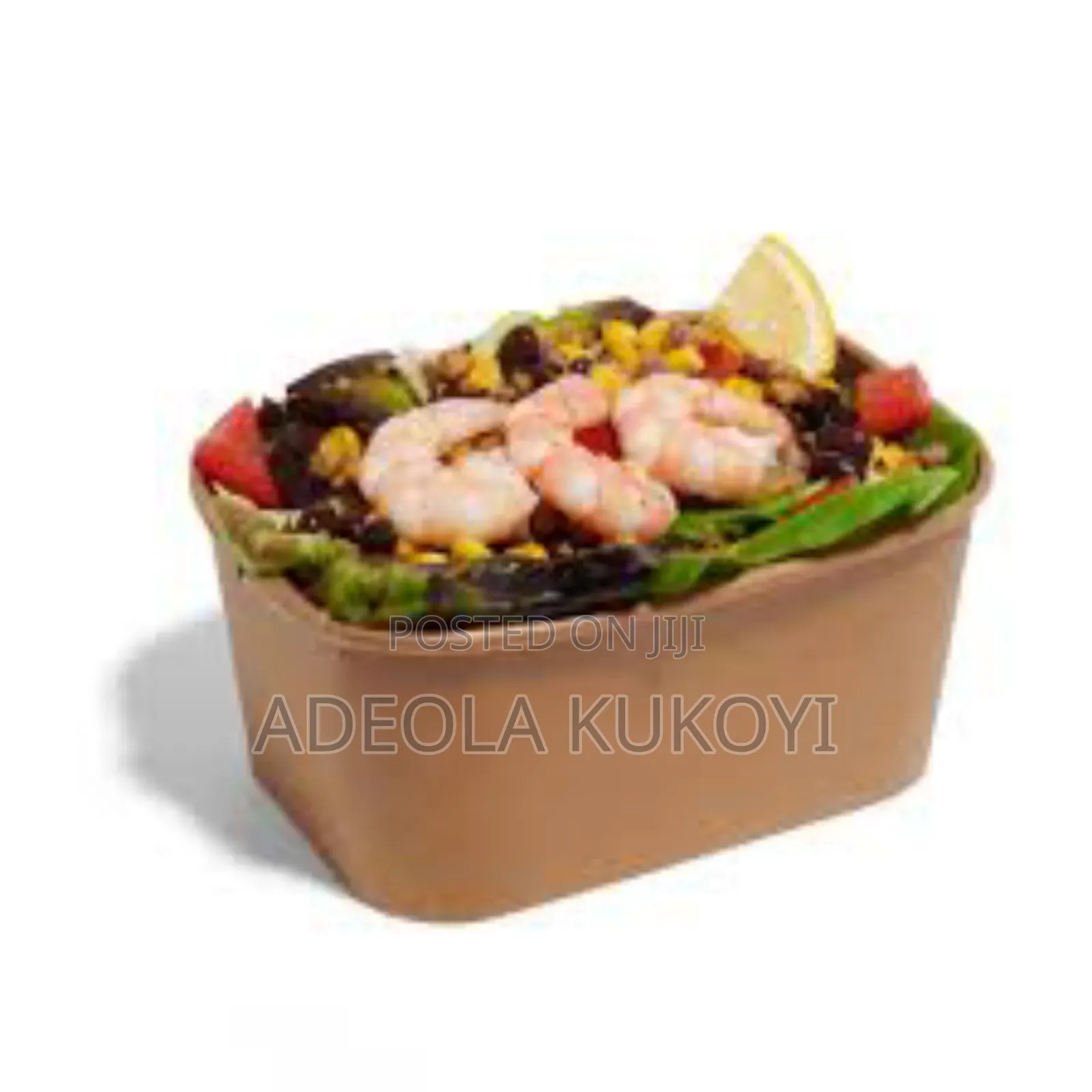 1000ml Rectangle Kraft Food Bowl - 1000pcs