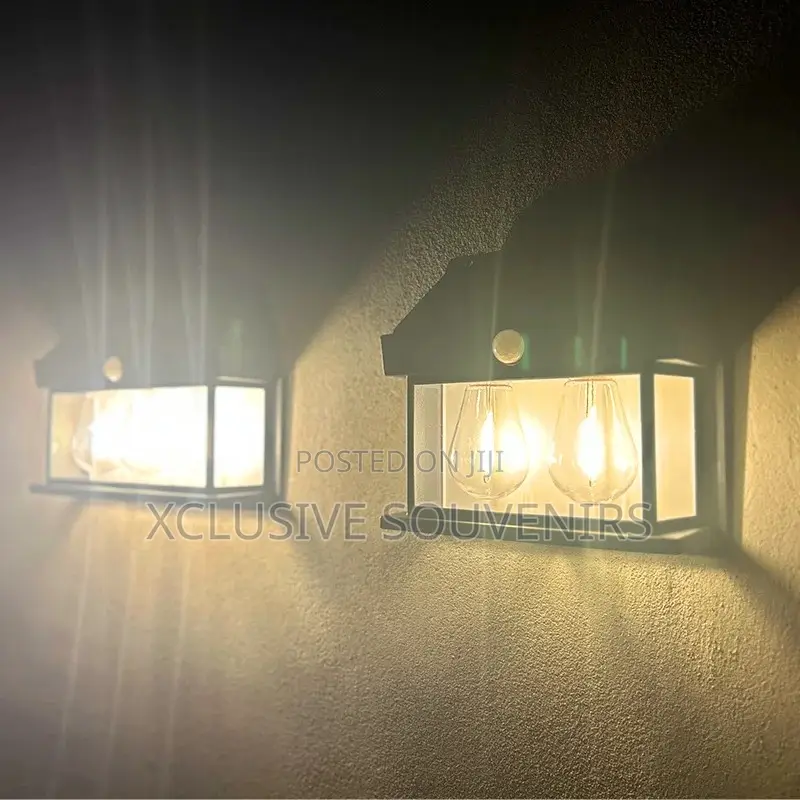 Double Bulb Solar Power Waterproof Wall Lamp Indoor/Outdoor
