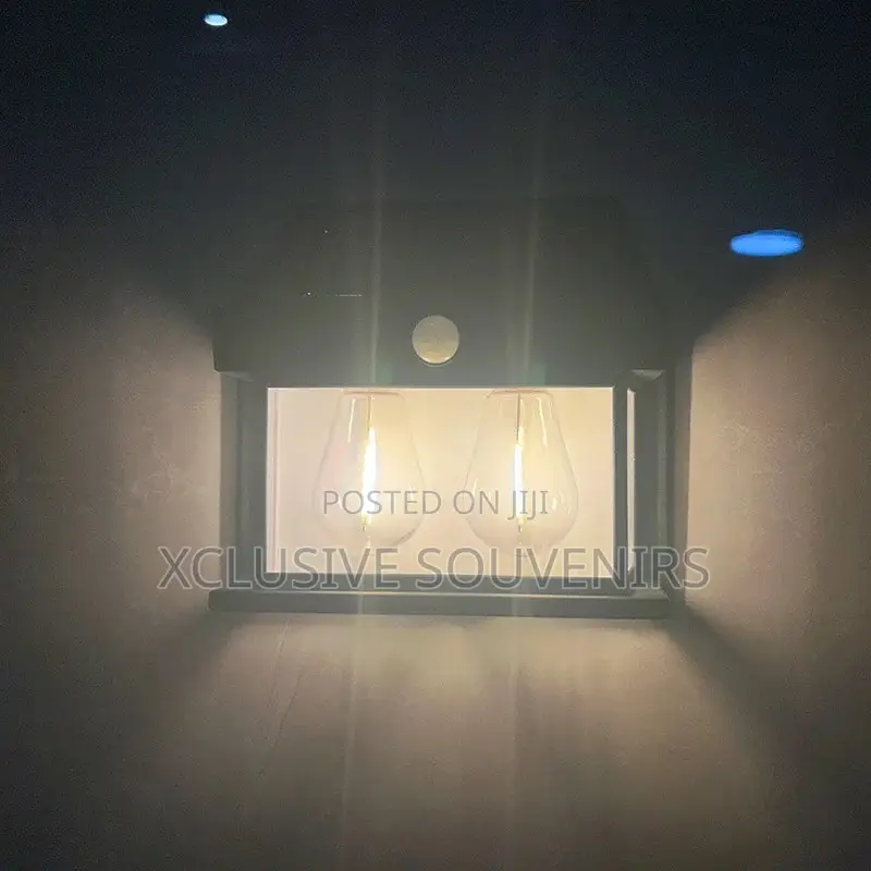 Double Bulb Solar Power Waterproof Wall Lamp Indoor/Outdoor