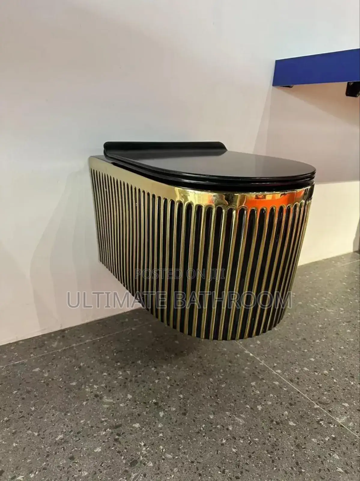 Black With Stripe Gold Conceal Watercloset