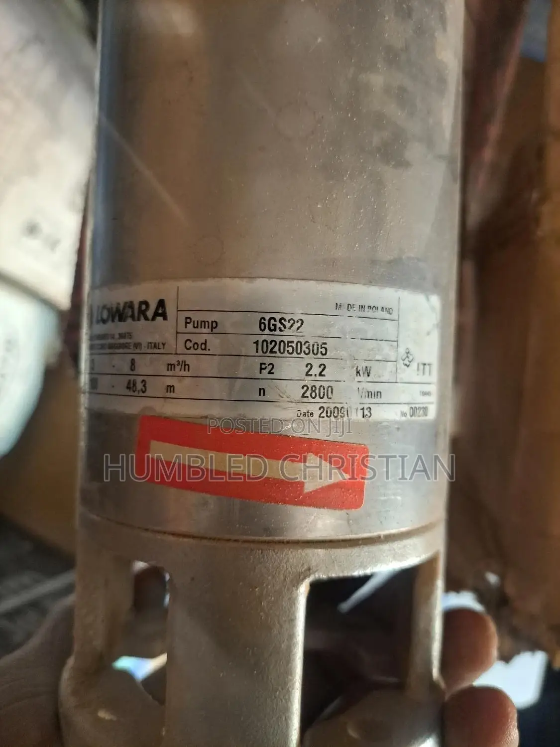 Italian 3hp Lowara Submersible Pump
