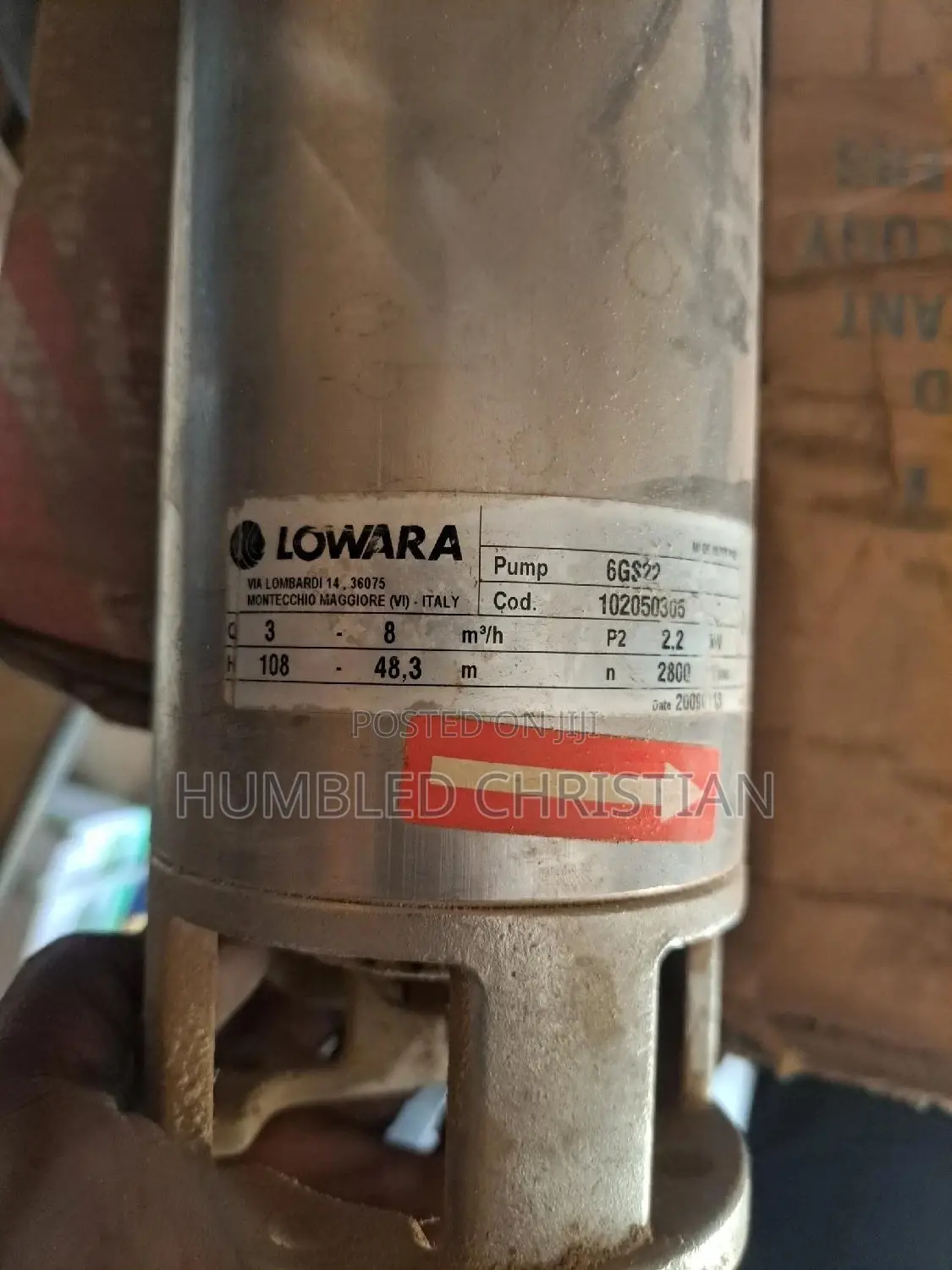 Italian 3hp Lowara Submersible Pump