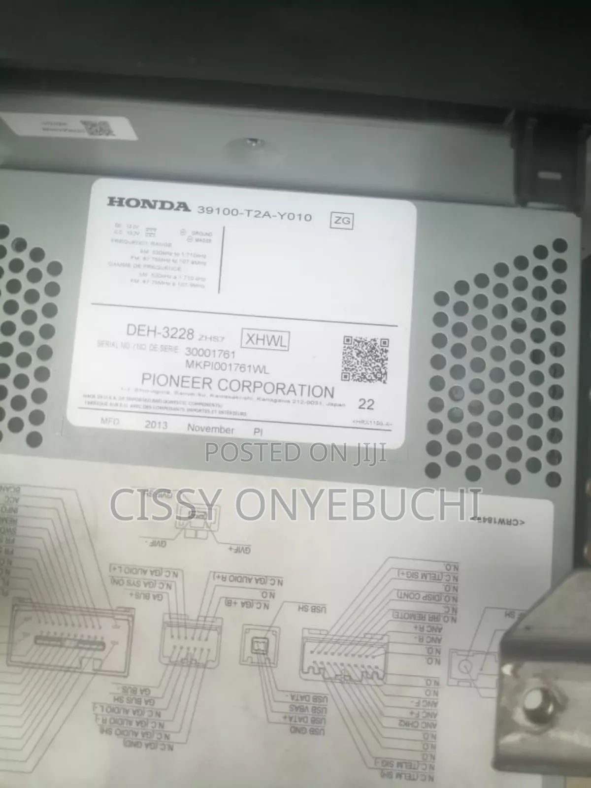 Honda Accord 2014 Radio Stereo