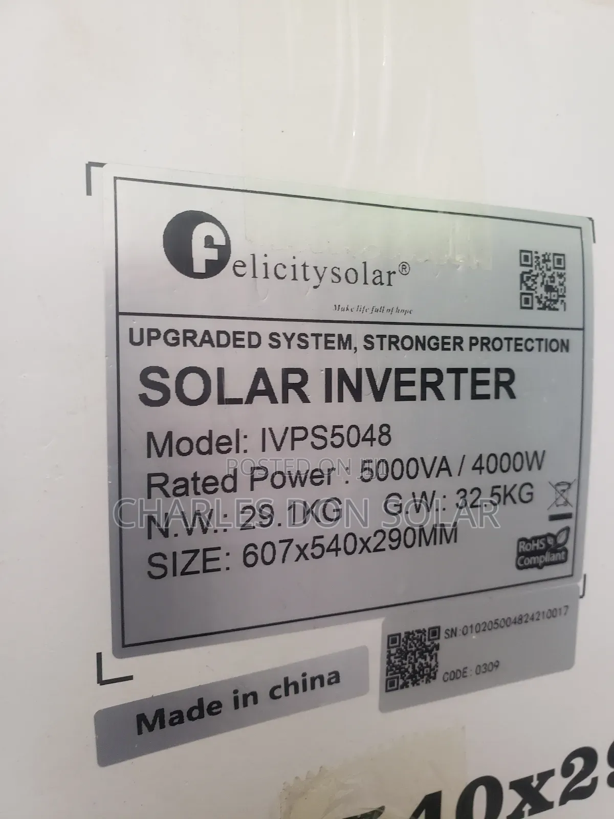 Felicity Inverter 5kva 48v