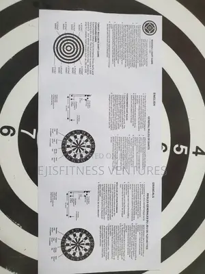 Big Dartboard With 6 Arrows
