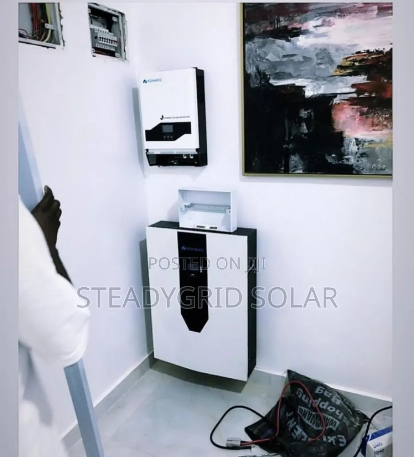 Yohako 5kva Inverter With 10kwh Lithium Ion Battery Setup