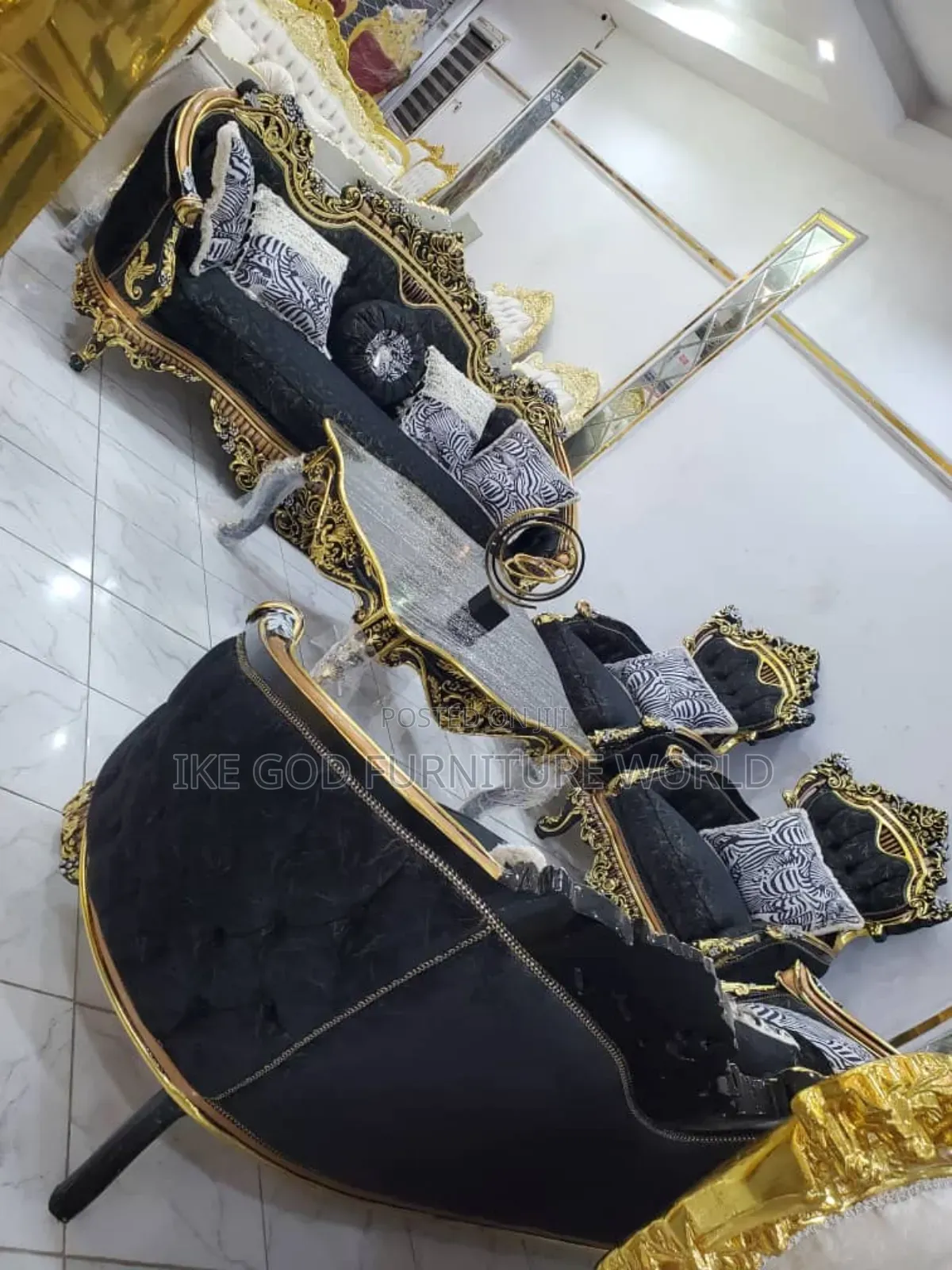 Set of High Quality Turkish Royal Fabric Sofa Chair