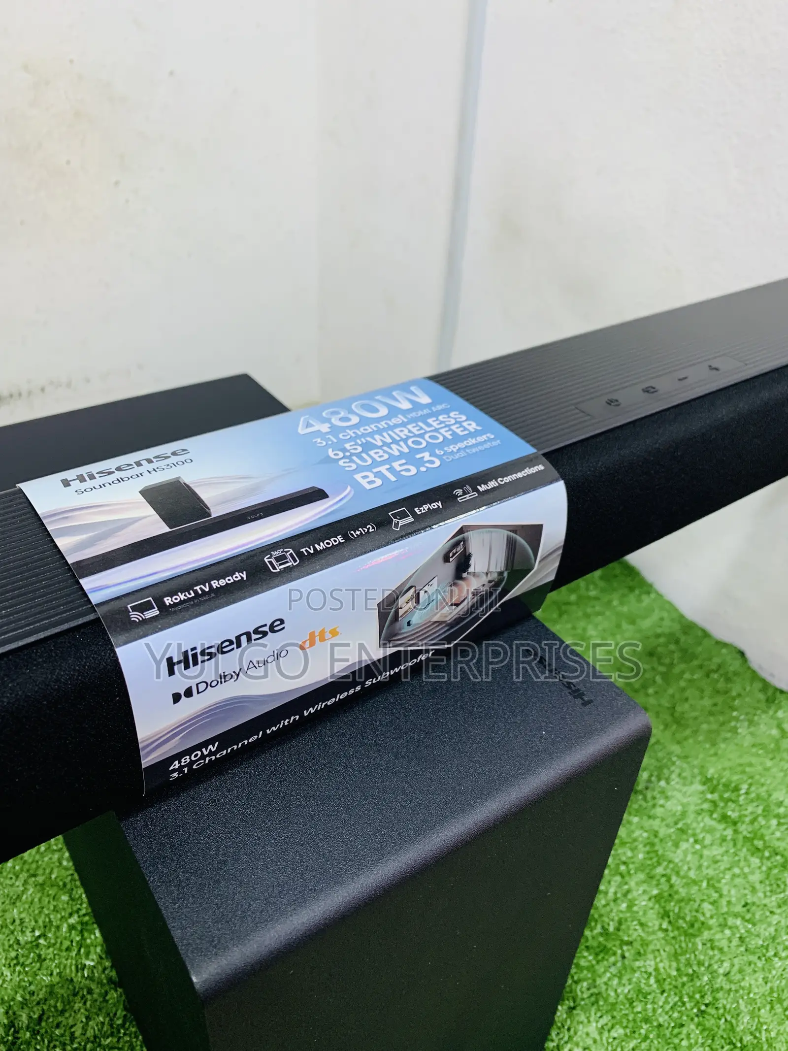 Hisense Wireless Sound Bar and Subwoofer