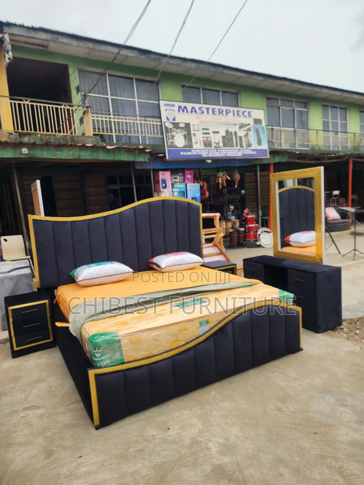 Quality 6by6 Complete Set of Upholstery Padded Bed Frame
