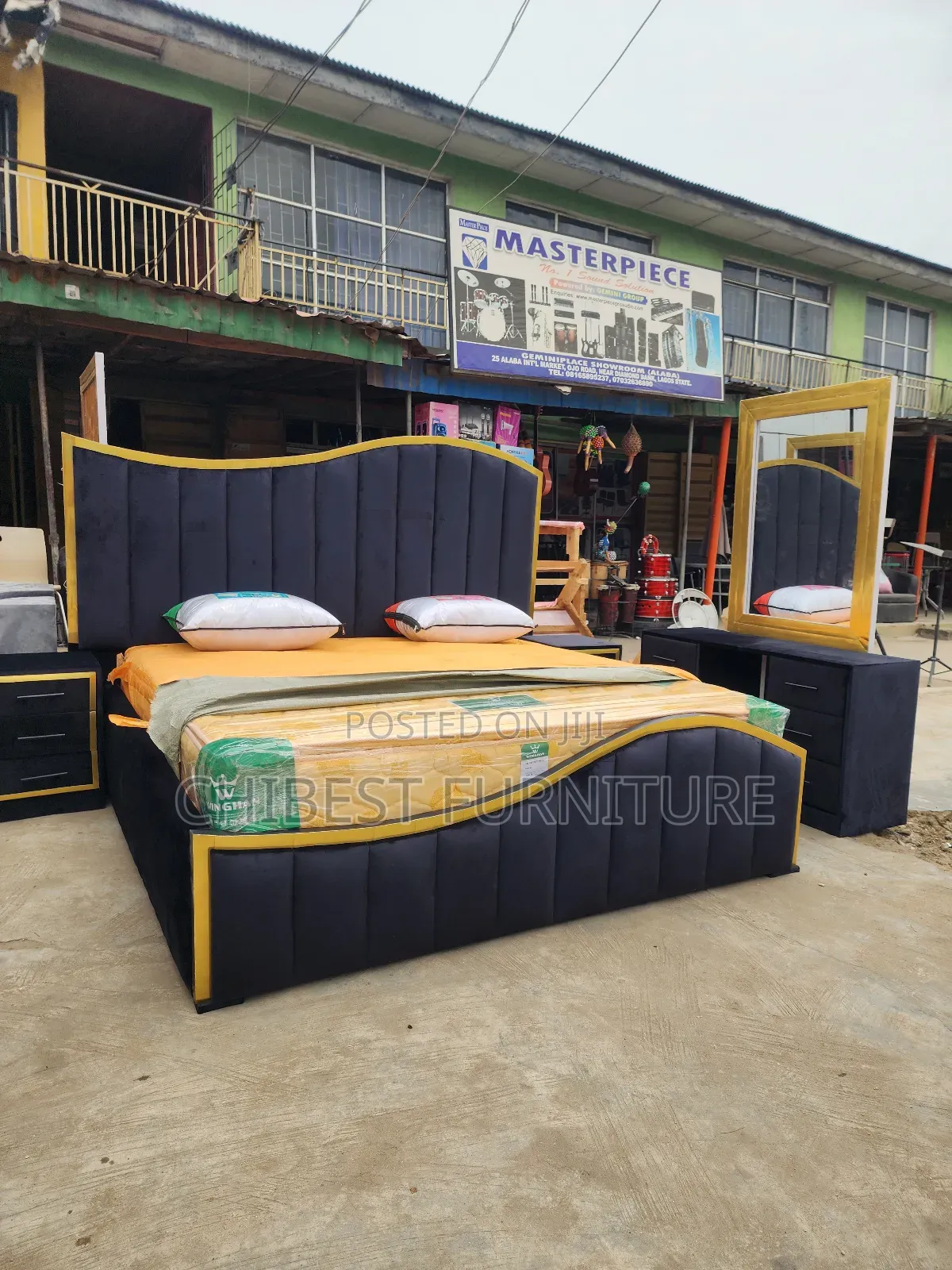 Quality 6by6 Complete Set Of Upholstery Padded Bed Frame