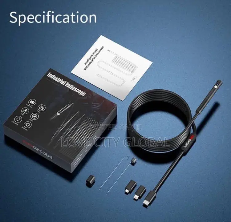 HD Wifi Pixel Single Lens Industrial Endoscope +8 LED Lights