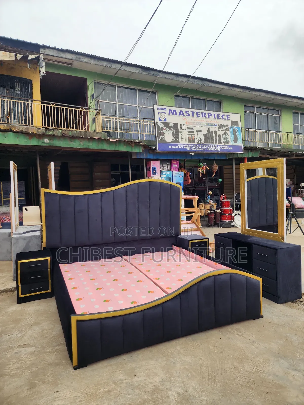 Quality 6by6 Complete Set of Upholstery Padded Bed Frame
