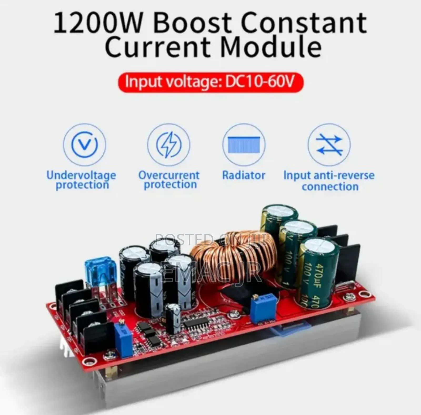 1200W DC Converter Boost Car Step Up Power Supply Module 20A