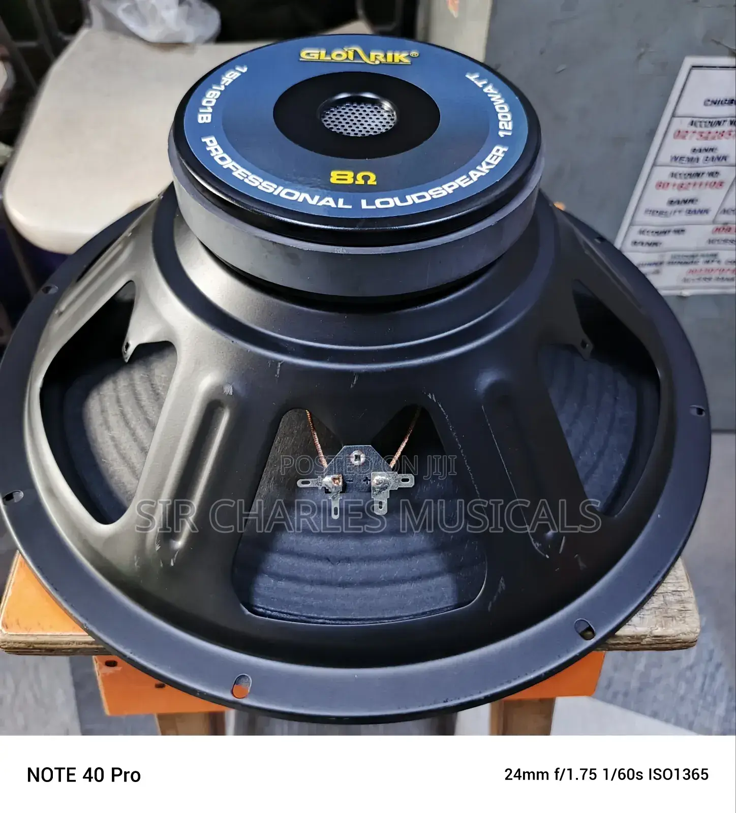 Original 15 Inches Professional Glorik Bass Naked Speaker