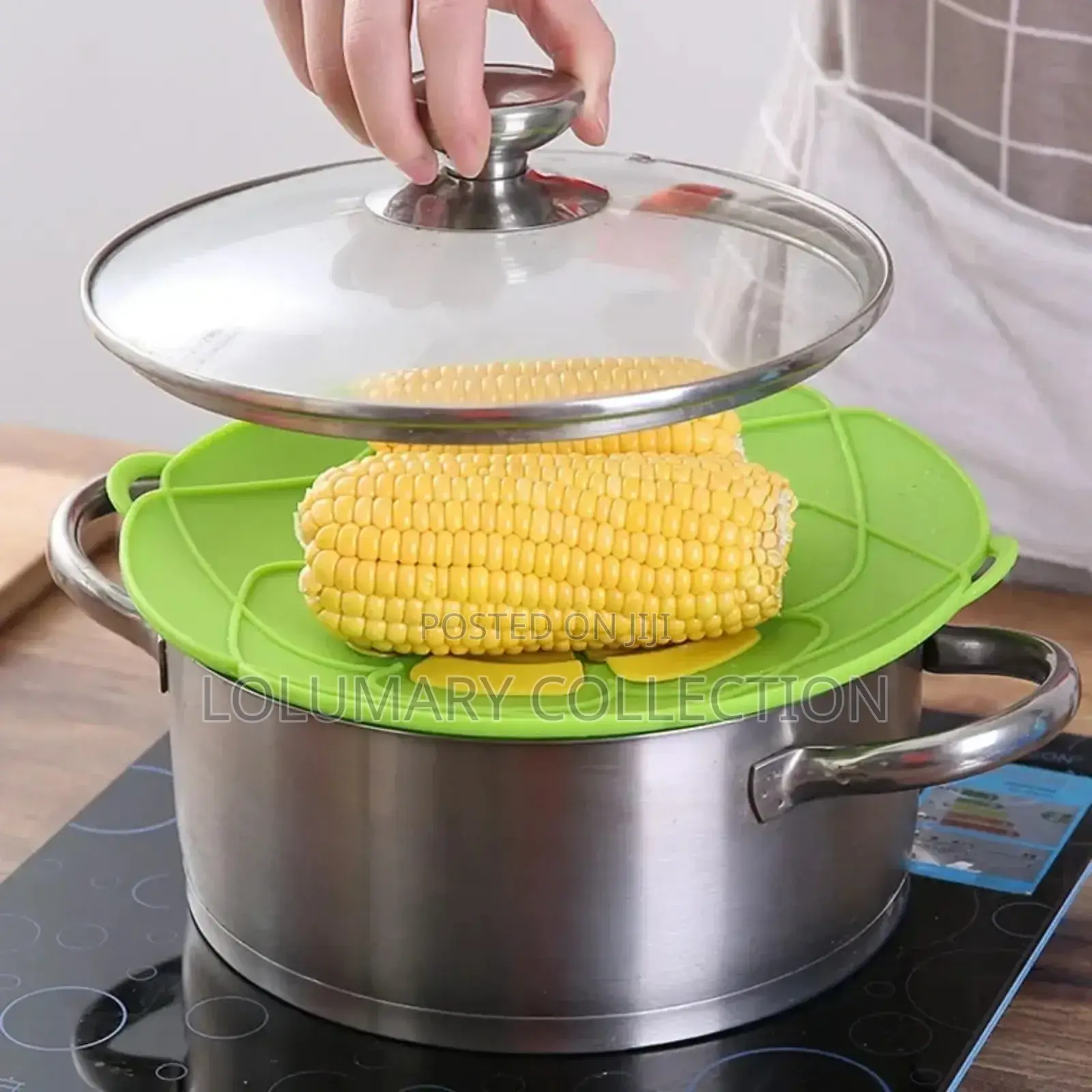 Silicone Lid Spill Stopper Cover for Pot Pan Kitchen