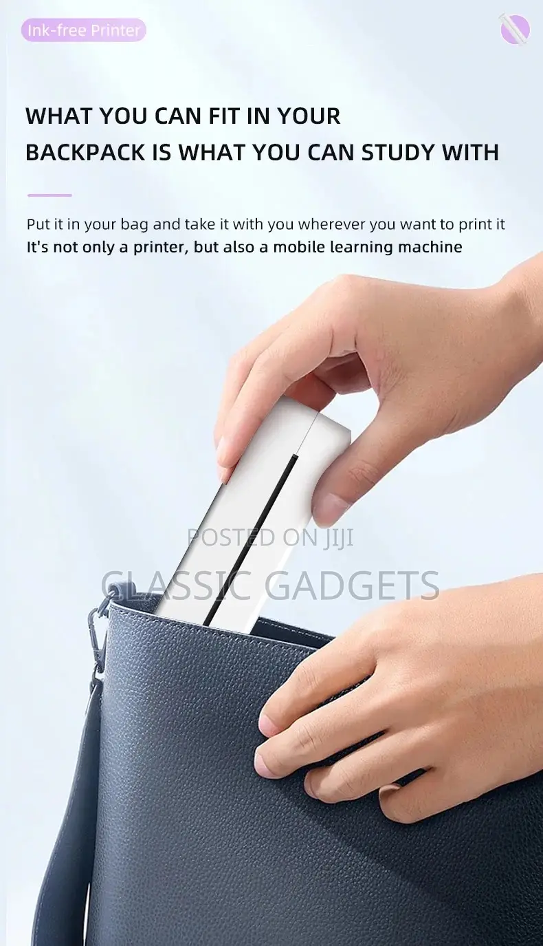 Portable 2in 3in 4in Self-Adhesive Paper Label A4 Printer