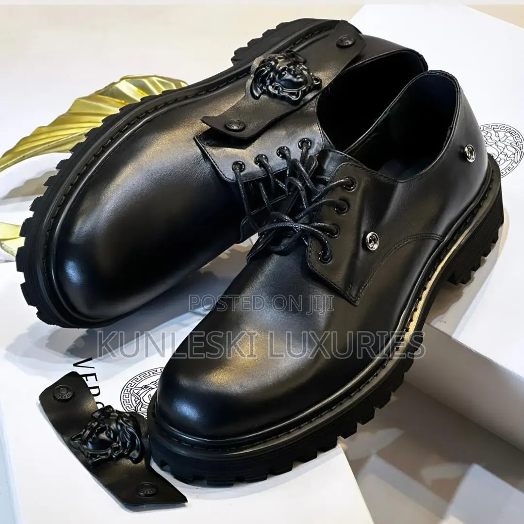 Original Versace Leather Lace Up Shoes for Men