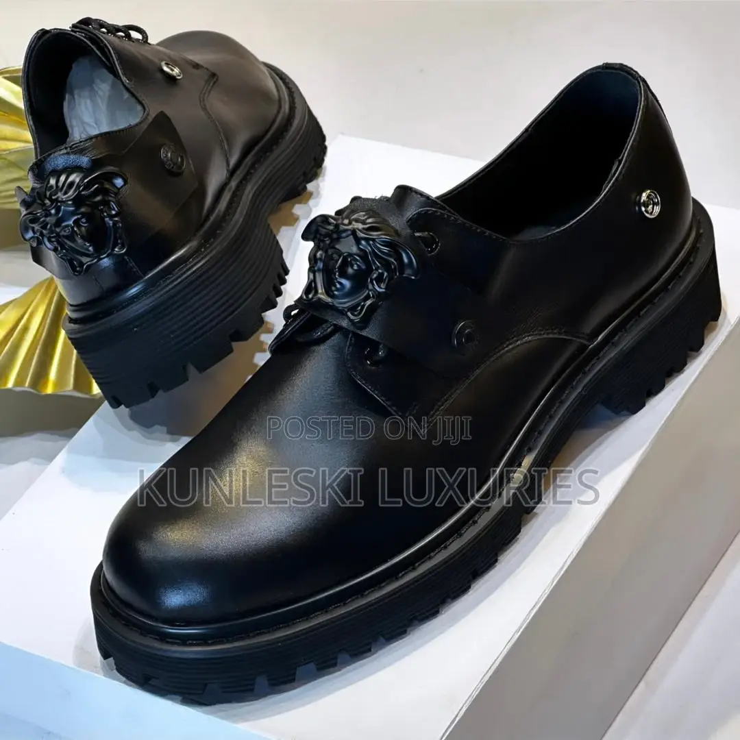 Original Versace Leather Lace Up Shoes for Men