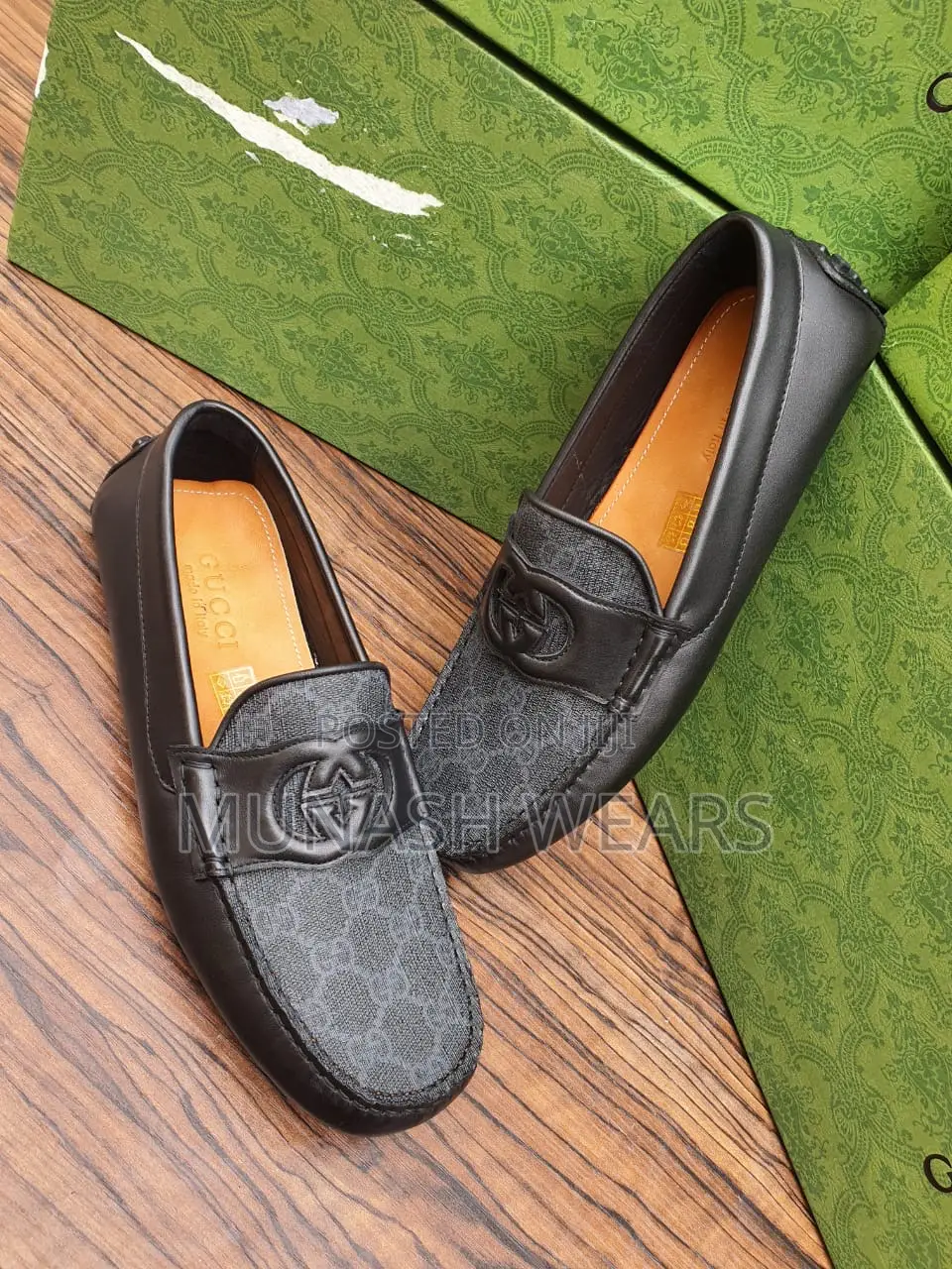 Italian Original Gucci Leather Loafers