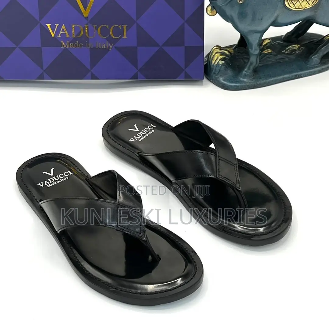 Original Vaducci Italian Leather Slippers Collection for Men