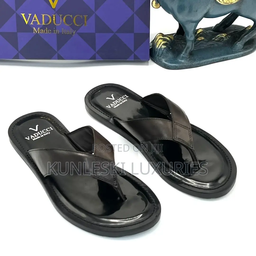 Original Vaducci Italian Leather Slippers Collection for Men