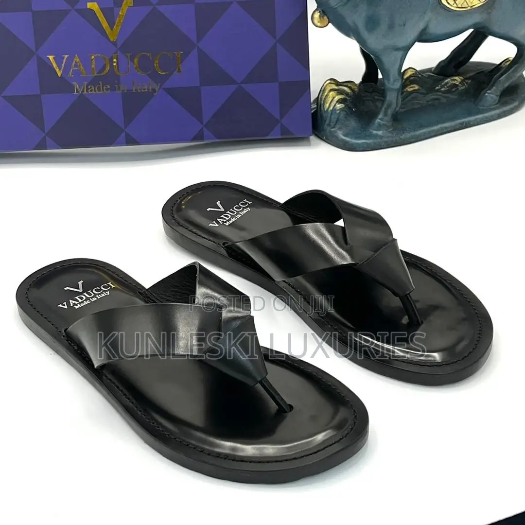 Original Vaducci Italian Leather Slippers Collection for Men