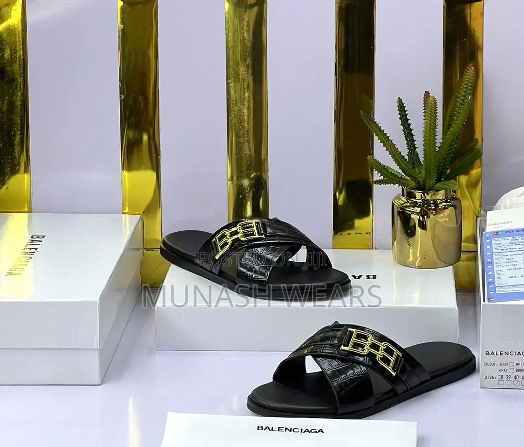 Men Quality Leather Slipers