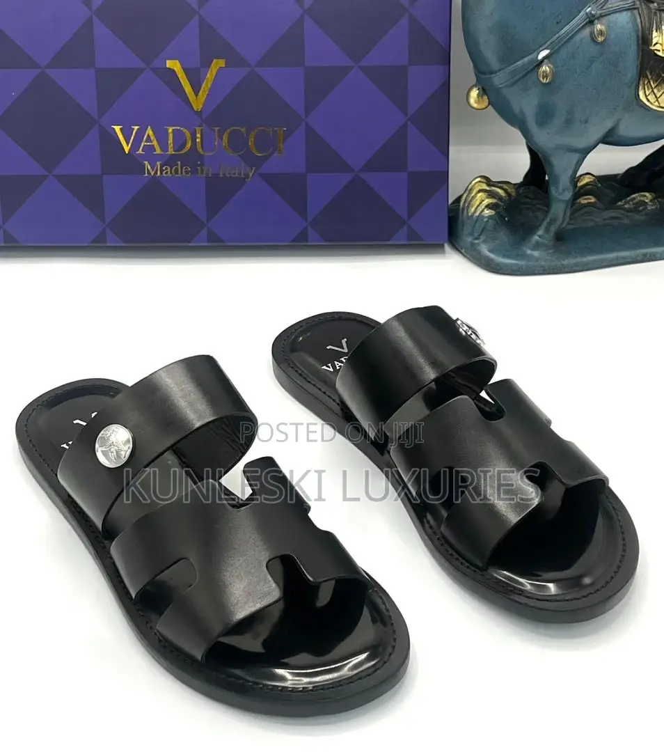 Original Vaducci Italian Leather Slippers Collection for Men